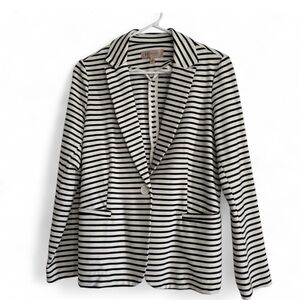 Philosophy Black and White Striped Blazer